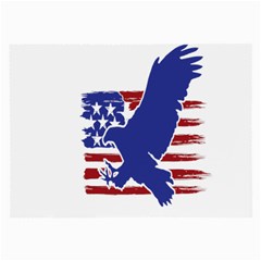 Usa Flag Eagle Symbol American Bald Eagle Country Large Glasses Cloth (2 Sides) by Wegoenart