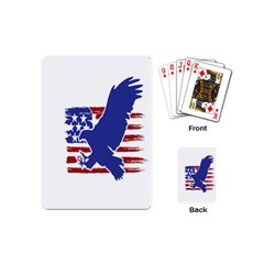 Usa Flag Eagle Symbol American Bald Eagle Country Playing Cards Single Design (mini) by Wegoenart