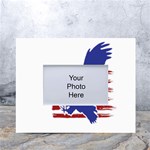 Usa Flag Eagle Symbol American Bald Eagle Country White Tabletop Photo Frame 4 x6  Front