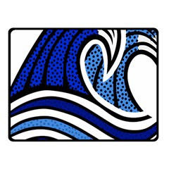 Print Water Waves Fleece Blanket (small) by Wegoenart