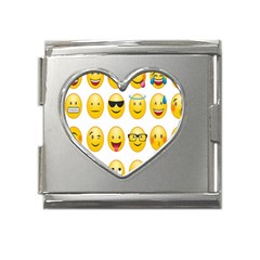 Smilie 123 Mega Link Heart Italian Charm (18mm) by nateshop