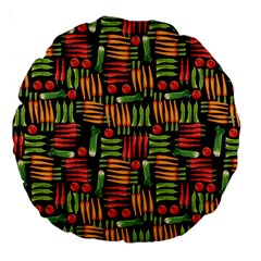 Vegetable Large 18  Premium Round Cushions by SychEva