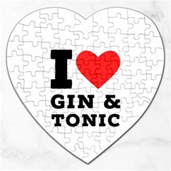 I Love Gin And Tonic Jigsaw Puzzle (heart) by ilovewhateva