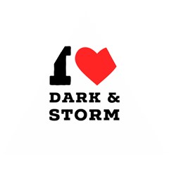 I Love Dark And Storm Wooden Puzzle Triangle by ilovewhateva