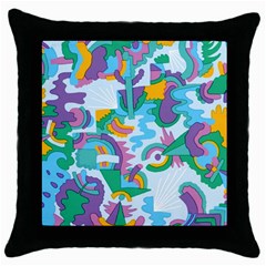 Pattern Hotdogtrap Throw Pillow Case (black) by Salman4z