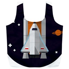 Rocket Space Universe Spaceship Full Print Recycle Bag (xxl) by Salman4z