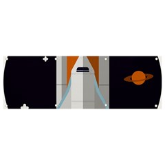 Rocket Space Universe Spaceship Banner And Sign 9  X 3  by Salman4z