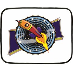 Rocket Space Clipart Illustrator Fleece Blanket (mini) by Salman4z