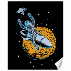 Astronaut Planet Space Science Canvas 11  X 14  by Salman4z