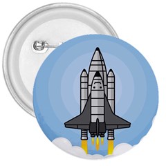 Rocket Shuttle Spaceship Science 3  Buttons by Salman4z