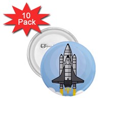 Rocket Shuttle Spaceship Science 1 75  Buttons (10 Pack) by Salman4z