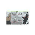 Cute Cats Seamless Pattern Cosmetic Bag (XS) Front