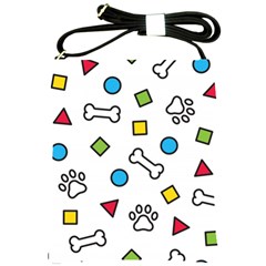 Dog Paw Seamless Pattern Footprint Bone Shoulder Sling Bag by Salman4z