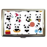 Playing Panda Cartoon Cigarette Money Case Front