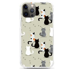 Cute Cat Seamless Pattern Iphone 12 Pro Max Tpu Uv Print Case by Salman4z