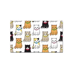 Cat Kitten Seamless Pattern Sticker (rectangular) by Salman4z