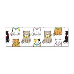 Cat Kitten Seamless Pattern Sticker (bumper) by Salman4z