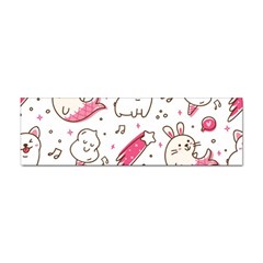 Cute Animal Seamless Pattern Kawaii Doodle Style Sticker Bumper (100 Pack) by Salman4z