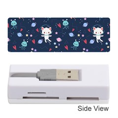 Cute-astronaut-cat-with-star-galaxy-elements-seamless-pattern Memory Card Reader (stick) by Salman4z