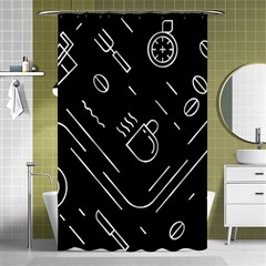 Coffee-background Shower Curtain 48  X 72  (small)  by Salman4z