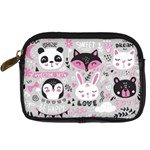 Big-set-with-cute-cartoon-animals-bear-panda-bunny-penguin-cat-fox Digital Camera Leather Case Front