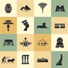 Egyptian-flat-style-icons Play Mat (rectangle) by Salman4z