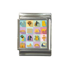 Egypt-icons-set-flat-style Italian Charm (13mm) by Salman4z