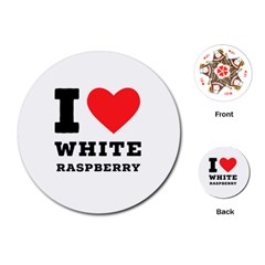 I Love White Raspberry Playing Cards Single Design (round) by ilovewhateva