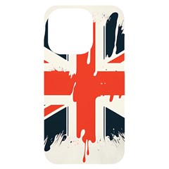 Union Jack England Uk United Kingdom London Iphone 14 Pro Black Uv Print Case by Ravend