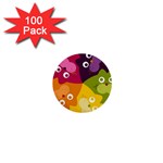 Colorful Cats 1  Mini Buttons (100 pack)  Front