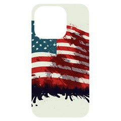 Patriotic Usa United States Flag Old Glory Iphone 14 Pro Black Uv Print Case by Ravend