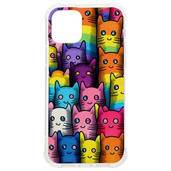 Cats Rainbow Pattern Colorful Feline Pets Iphone 12/12 Pro Tpu Uv Print Case by Ravend