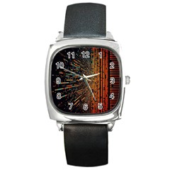 Data Abstract Abstract Background Background Square Metal Watch by Ravend