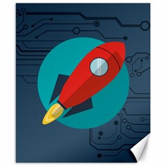 Rocket-with-science-related-icons-image Canvas 8  X 10  by Salman4z