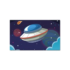 Ufo-alien-spaceship-galaxy Sticker (rectangular) by Salman4z