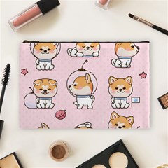 Set-kawaii-smile-japanese-dog-akita-inu-cartoon Cosmetic Bag (large) by Salman4z