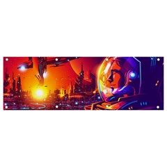 Far-future-human-colonization Banner And Sign 9  X 3  by Salman4z