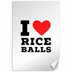 I Love Rice Balls Canvas 12  X 18  by ilovewhateva