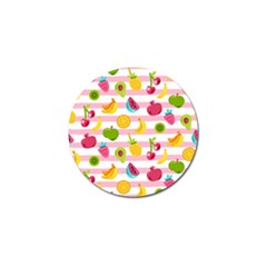 Tropical-fruits-berries-seamless-pattern Golf Ball Marker by Salman4z