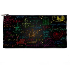 Mathematical-colorful-formulas-drawn-by-hand-black-chalkboard Pencil Case by Salman4z