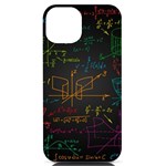 Mathematical-colorful-formulas-drawn-by-hand-black-chalkboard iPhone 14 Black UV Print Case Front