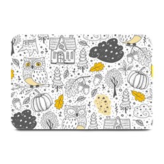 Doodle-seamless-pattern-with-autumn-elements Plate Mats by Salman4z