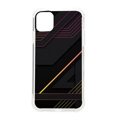 Gradient-geometric-shapes-dark-background Iphone 11 Tpu Uv Print Case by Salman4z