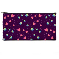 Colorful-stars-hearts-seamless-vector-pattern Pencil Case by Salman4z