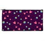 Colorful-stars-hearts-seamless-vector-pattern Pencil Case Front