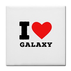 I Love Galaxy  Tile Coaster by ilovewhateva