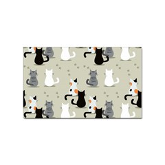 Cute-cat-seamless-pattern Sticker (rectangular) by Salman4z