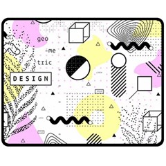 Graphic-design-geometric-background Fleece Blanket (medium) by Salman4z