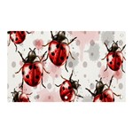 Ladybugs-pattern-texture-watercolor Banner and Sign 5  x 3  Front