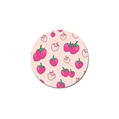 Seamless-strawberry-fruit-pattern-background Golf Ball Marker by Salman4z